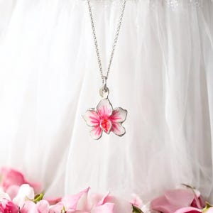 Orchid Pendant in Silver by GalinII Jewelry (Handmade)