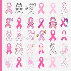 Cancer Ribbon SVG: Breast Cancer Awareness Cut Files for Cricut