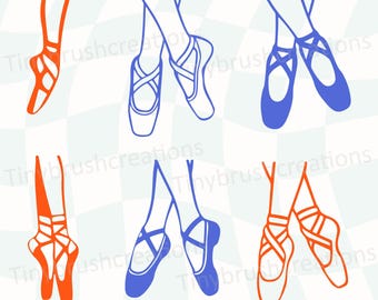 Ballet Shoes SVG Bundle: Dance Clipart, Cut File (Digital Download)