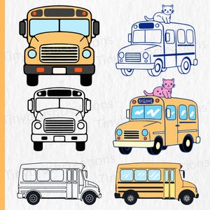 School Bus SVG - Back to School Cut File for Cricut & Silhouette, Bus Clipart, Teacher Appreciation, Kids Crafts, Transportation Design