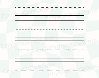 Lined Notebook Paper SVG, School SVG for Cricut & Silhouette, Handwriting Lines Cut Files
