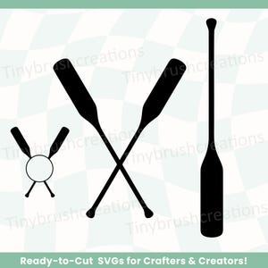 Crossed Paddles SVG - Pickleball Tennis Cut File, Sports SVG, Racket Design for Cricut & Silhouette