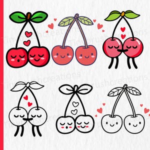 Pacchetto SVG di ciliegie: clipart di frutta, file di taglio Cricut (download digitale)