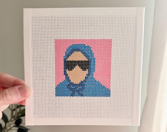 She Doesn’t Even Go Here Needlepoint Canvas - 13 Mesh Canvas - Beginner Friendly Needlepoint Canvas