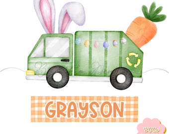 Easter Garbage Trash Truck PNG DIGITAL DOWNLOAD