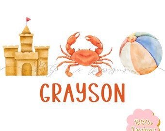 Beach Summer Sandcastle PNG DIGITAL DOWNLOAD