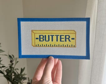 Butter Needlepoint Canvas - 13 Mesh Canvas - Stick of Butter - Beginner Friendly Needlepoint Canvas