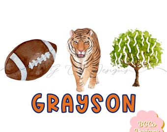 Tiger Football PNG DIGITAL DOWNLOAD