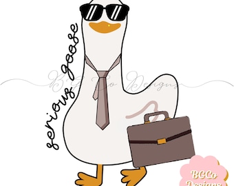 Serious Goose PNG DIGITAL DOWNLOAD