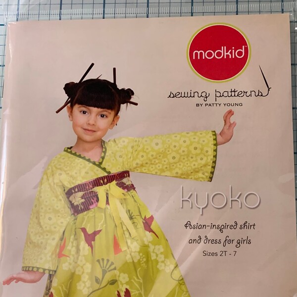 MODKID Kyoko Asian-Inspired Shirt, Dress & Obi Sash – Sizes 2T through 7 Pattern