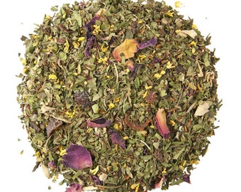 Wellness Herbal Tea - Caffeine Free, Artisan Loose Leaf Tea Blend with Peppermint, Spearmint, and Floral Notes