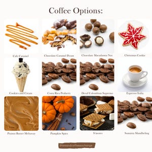Personalized Gourmet Coffee Variety Pack: 3-5 Flavors, Whole Bean/Ground Options, Coffee Lover Gift