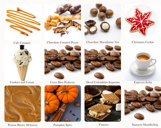 Personalized Gourmet Coffee Variety Pack: 3-5 Flavors, Whole Bean/Ground Options, Coffee Lover Gift