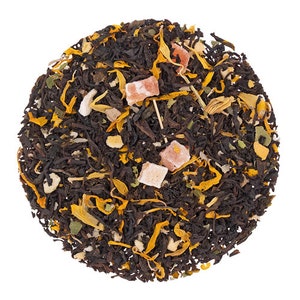 Premium Apricot-Infused Ceylon Black Tea - Loose Leaf Blend for Hot or Iced Brewing