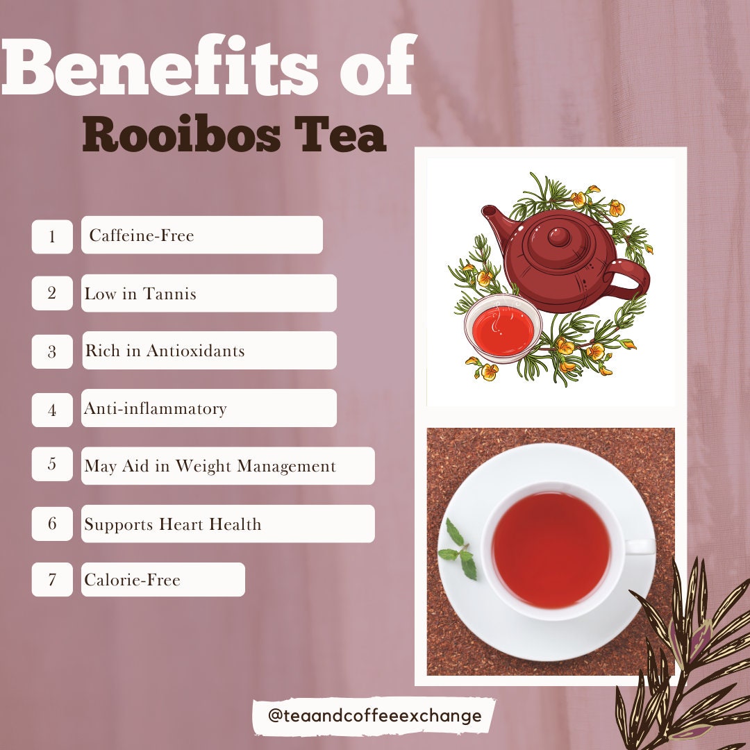 Romantic Cherry Rose Rooibos Blend: Caffeine-free Floral Fruity Tea ...