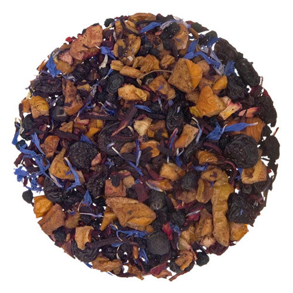 Blueberry Hibiscus Fruit Blend - Caffeine Free, Organic Loose Tea for Iced or Hot Tea