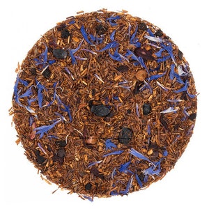Caffeine-Free Blueberry Bang Rooibos Tea: Vegan, Kosher, Artisanal Wellness Blend with Fruity Flavor