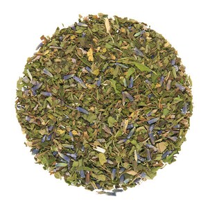 Té de hierbas relajante de lavanda y menta: mezcla sin cafeína para aliviar el estrés, relajarte y sentirte bien.