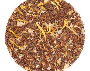 Candy Ginger Peach Rooibos Tea - Luxury Wellness, Premium Loose Leaf Blend, Caffeine-Free, Antioxidant-Rich