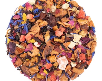 Exotic Strawberry Raspberry Fruit Blend: Caffeine-Free Loose Tea Gift with Vitamin C
