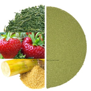 Süße Erdbeer-Matcha-Mischung: Japanischer Grüntee für Gesundheit & Ruhe | Vegan Lose Blatt Antioxidans