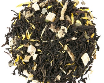 Ginger Peach Black Tea - Organic Loose Leaf Blend | High Antioxidant Ceylon Tea Blend