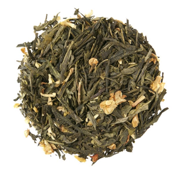 Peach Jasmine Green Tea - Organic Sencha Tea with Lush Peach Notes & Jasmine Petals