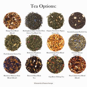Taste of Vacation Tea Variety Pack - Customizable Artisan Tea Gift Set for Tea Lovers, Gourmet Handcrafted Tea Sampler with Decaf Options