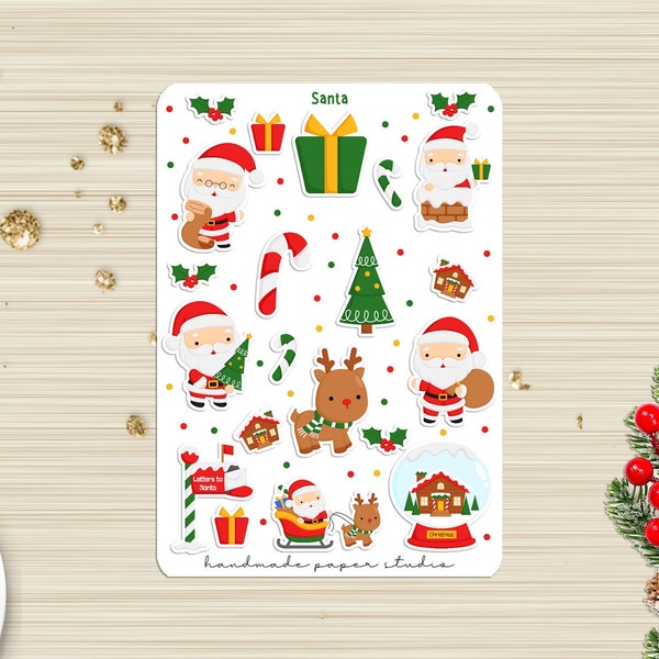 Christmas Stickers Sheet - Etsy