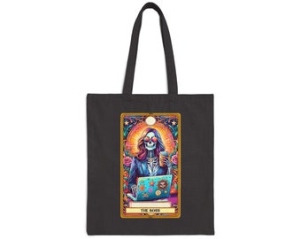 The Boss Tarot Card Tote, Skeleton Tarot Card Tote, Entreprenuer Tarot Card Tote, Mom Boss Tote, Small Business Boss, Grocery Tote