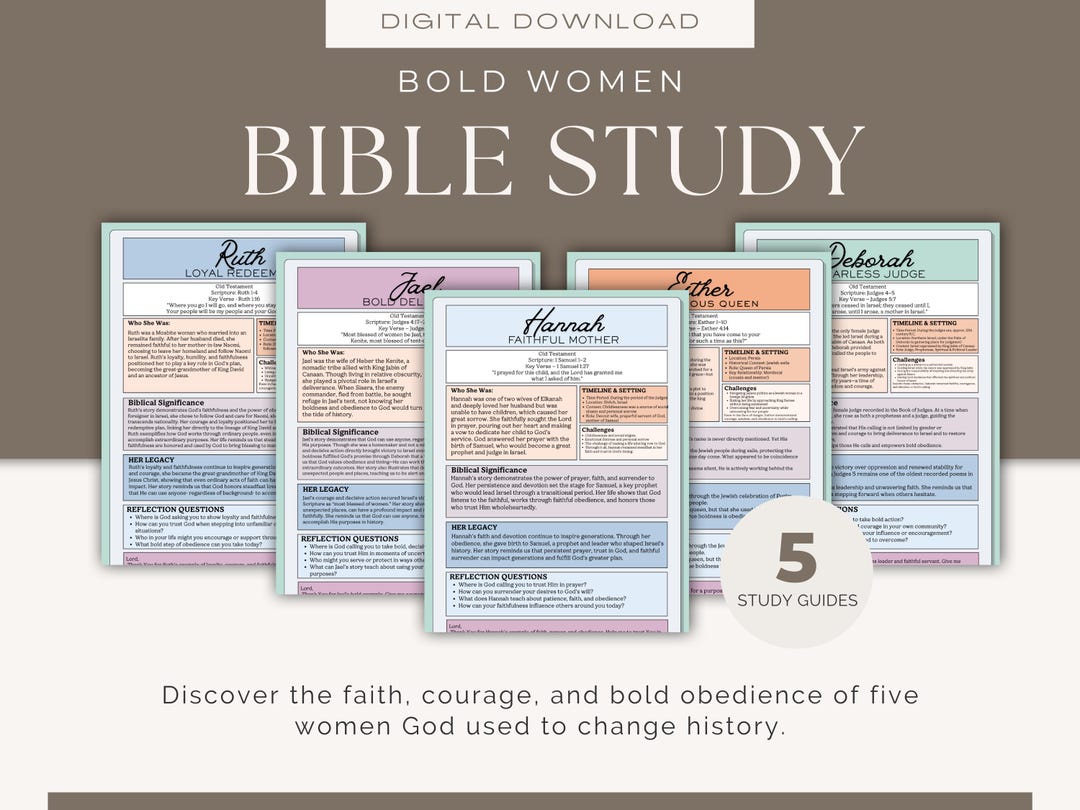 Women of the Bible Study Guide | Christian Devotional Workbook (PDF) - Etsy