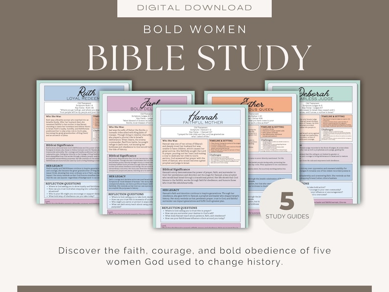 Women of the Bible Study Guide | Christian Devotional Workbook (PDF) image 1