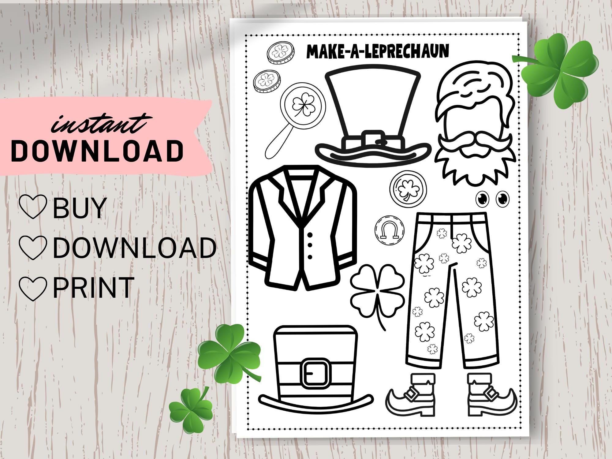 Leprechaun Trap Craft Printable St. Patrick's Day Kids Activity…