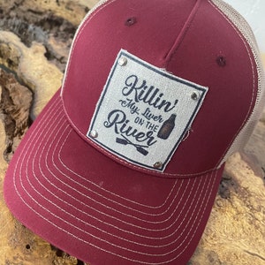 Killing my Liver on the River| Trucker Hat | Unisex | Sarcasm |Humor | Unisex Men’s l Woman’s l Free Shipping on 2 or More Hats I Messy bun