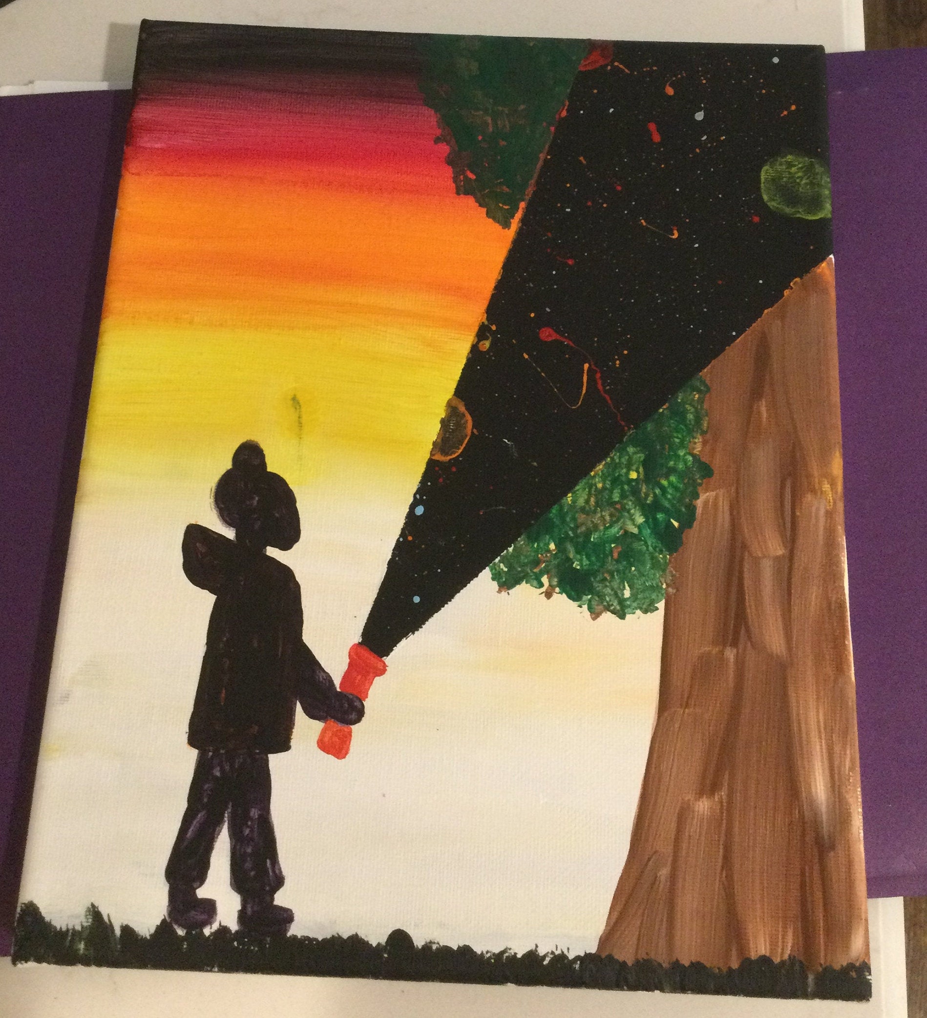 Flashlight paintings Etsy