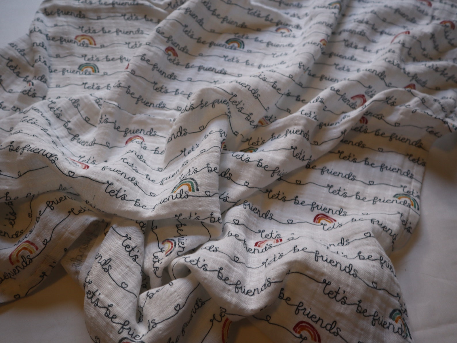 Muslin Lovey Blanket Set Rainbow Stripes Baby Blanket Etsy