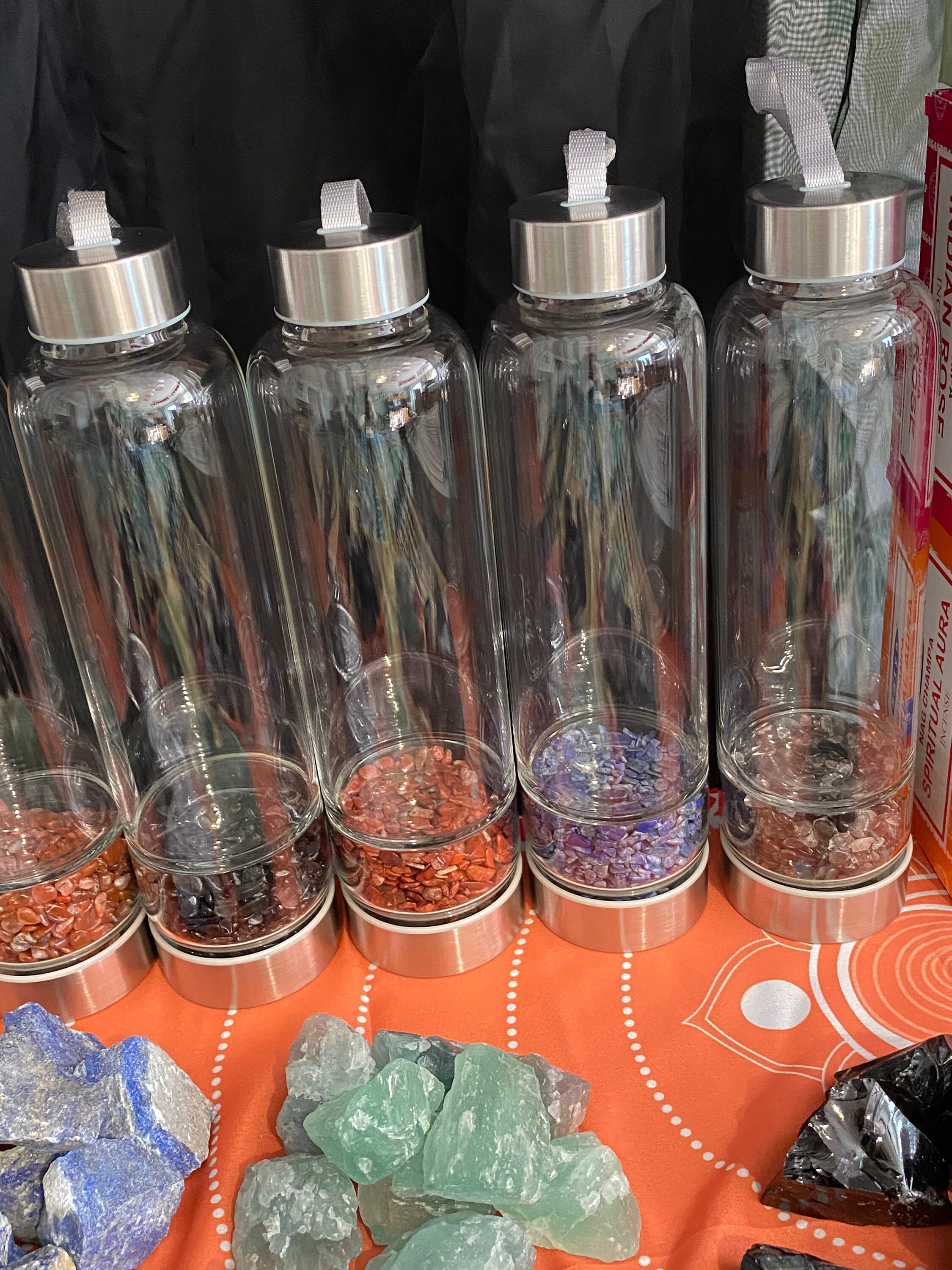 Crystal chip water bottles Etsy