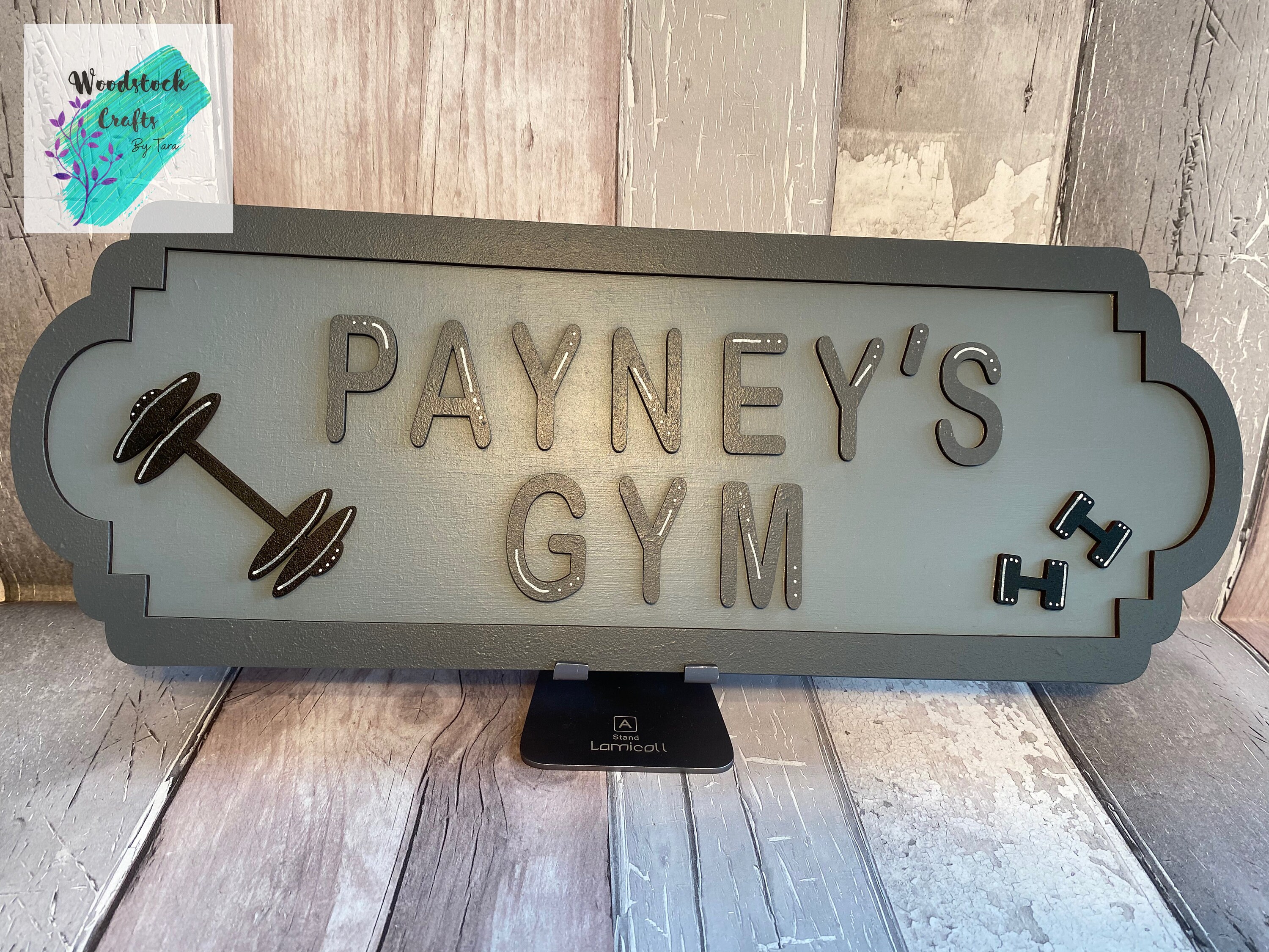 Personalised Gym Sign Hand Painted Wood Gym Decor Home Gym Etsy UK