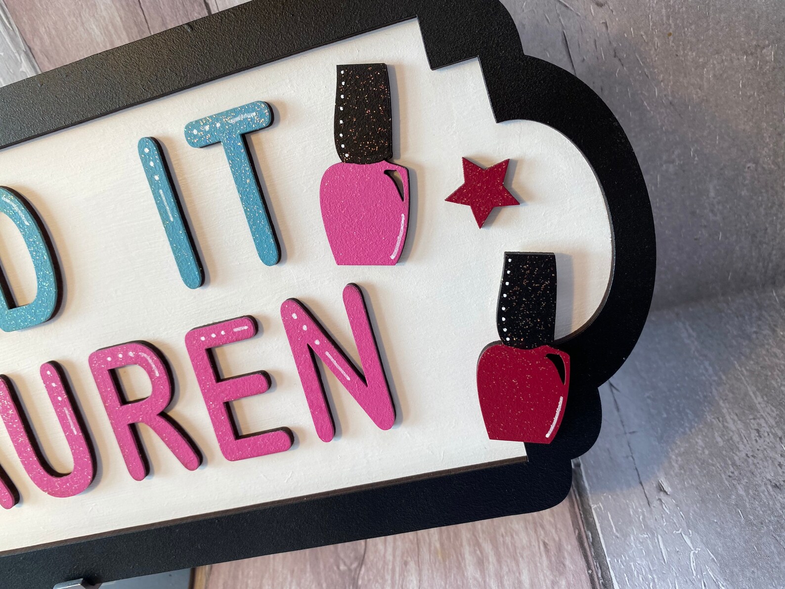 Personalised Nail Salon Sign Hand Painted Wood Salon Decor | Etsy