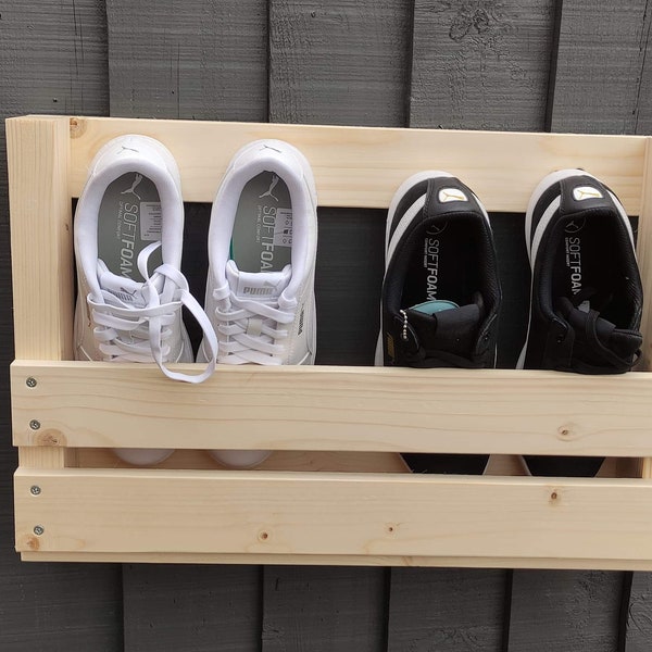Wall Mounted Shoe Rack Etsy UK