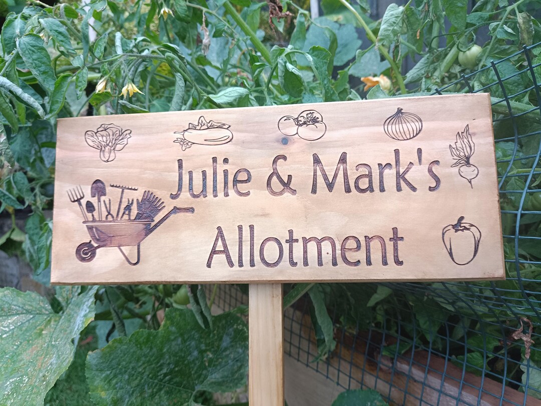 Personalised Wooden Garden Signs Plaque Allotment Shed Street Sign ...