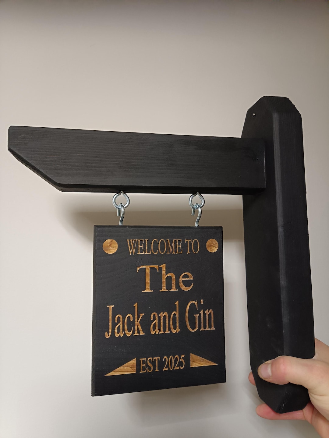 Customisable Hanging House Sign, House Number Sign, New Home Gift ...