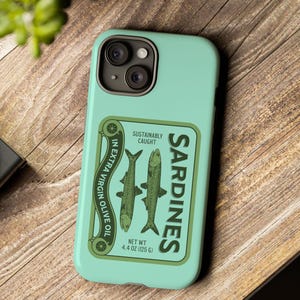 Sardine Phone Case, Fish Phone Case, Sardine iPhone Case, Gift for Him, Aquatic Phone Case, Iphone 12 Pro Case, Xs & Samsung S24, Pixel 8