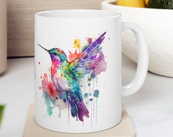 Inspiring Hummingbird Mug, Humming Bird Mug, Hummingbird Gifts for Women, Hummingbirds Mug, Tea Mug Mom,  Bird Lover Mug, Ceramic Mug 11oz