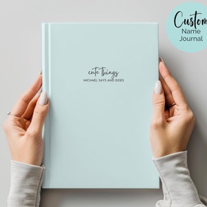 Diario con las cosas lindas que dicen mis hijos, recuerdo con nombre personalizado, regalo personalizado para nuevos padres, libro de recuerdos para niños, regalo diario para querida hija e hijo