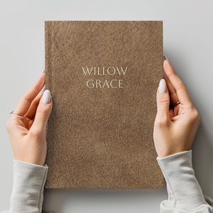 Customizable Minimalist Journal, Personalized Gift Elegant Design, Hardcover Diary Perfect for Journaling, Custom Text Notebook Wedding Gift