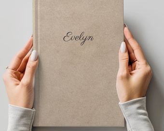 Personalized Minimalist Name Journal , Custom Diary for Women, Unique Gift Idea, Stylish Writing Notebook Custom Name Notebook Elegant Diary
