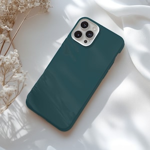 Dark Green Phone Case | Gift for Her |13 Mini | Iphone Xr | 12 Pro Max | 13 Pro Max | Slim Tough | 14 Plus | Iphone 13 Case | Gift for Mom