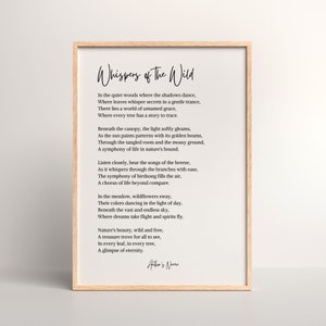 Custom Printable Poem, Custom Poem Print, Personalized Gifts, Personalize Poem, Custom Text Print, Poem Wall Art, Printable Poetry Wall Art
