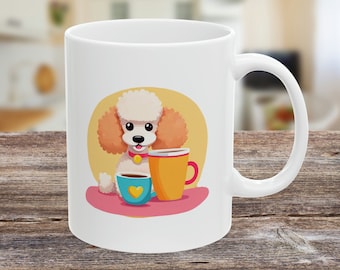 Poodle Mug Funny Coffee Cup Dog Lovers Perfect Gift for Mom Dad Grandma Grandpa Mothers Day Present Cute Poodle Design Dog Breed Gift Ideas